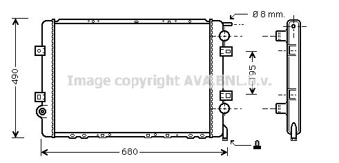 AVA QUALITY COOLING Радиатор, охлаждение двигателя RT2264